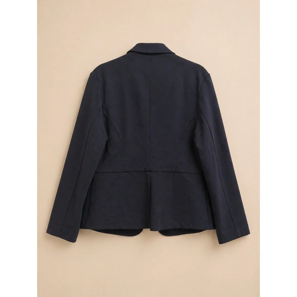 Quince Ultra Stretch Ponte Blazer Navy XL NWT Sold Out Tailored Office Jacket - Picture 5 of 10